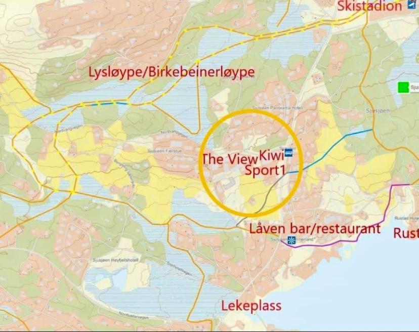 Leilighet Med Panoramautsikt Sjusjoen Innendors Parkering Dış mekan fotoğraf